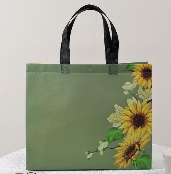 新作★業務用★ひまわりの花★エコバッグ★不織布★ギフトバッグ★手提げバッグ★お買い物バッグ★