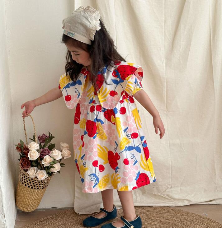 「2024」子供服★ワンピース★半袖★キッズ女の子★韓国風子供服★80-150CM
