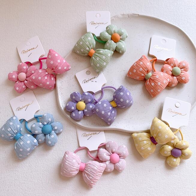髪飾り★まとめ髪用★ヘアアクセサリー★子供用★ヘアゴム★2枚入り★可愛い