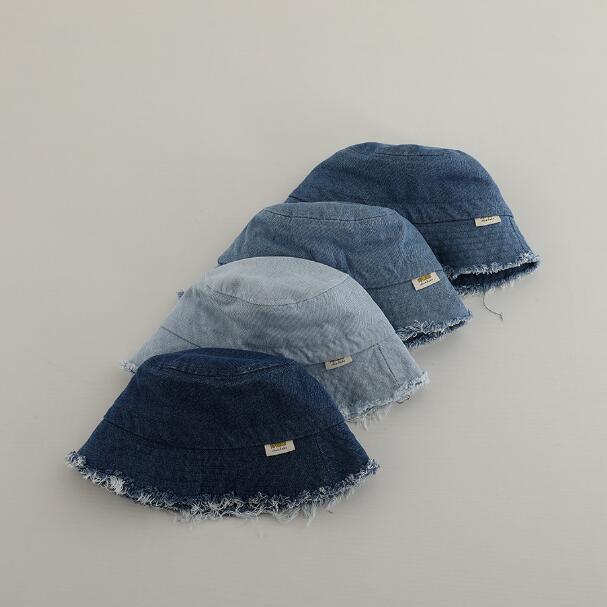 「2024」子供用★帽子★バケットハット★キッズ★日焼け防止★デニム★4色