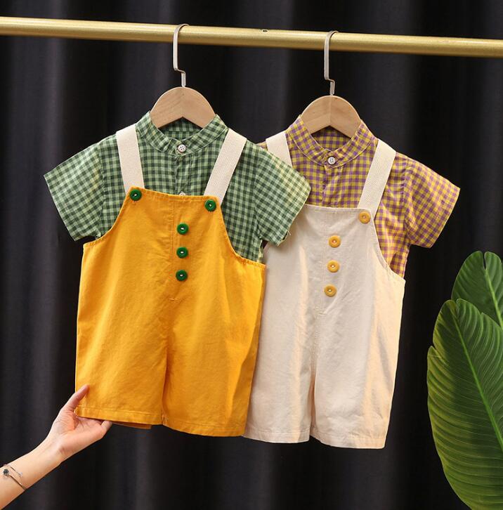 2024★春夏新作★韓国風子供服★トップス+サロペット★カジュアル★2色80-120CM