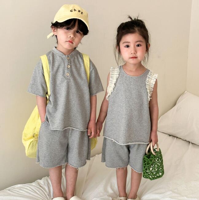 「2024」子供服★トップス+パンツ★セットアップ★キッズ★韓国風子供服★2色★80-150CM