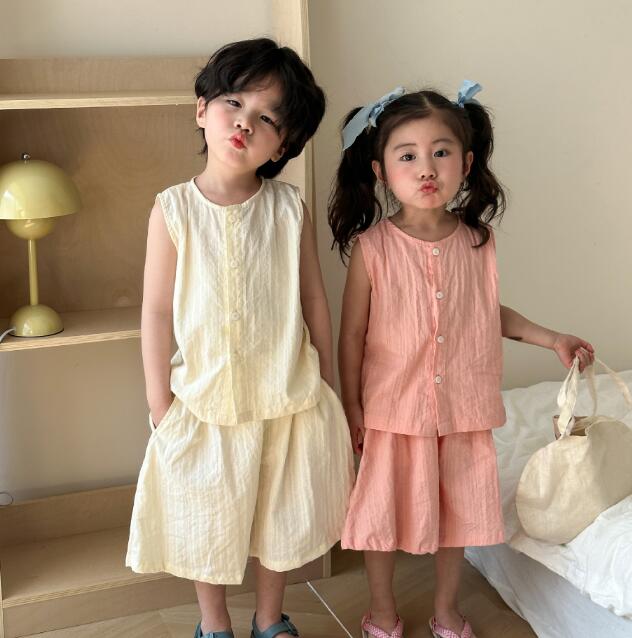 「2024」子供服★トップス+パンツ★セットアップ★キッズ★韓国風子供服★2色★80-150CM