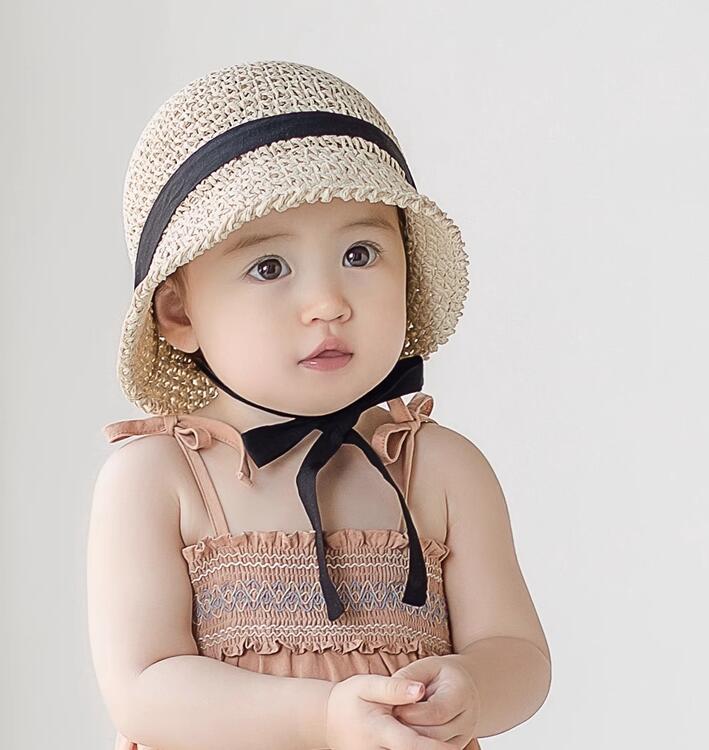 2024年夏新品★子供用★麦わら帽子　ハット★2色選べ