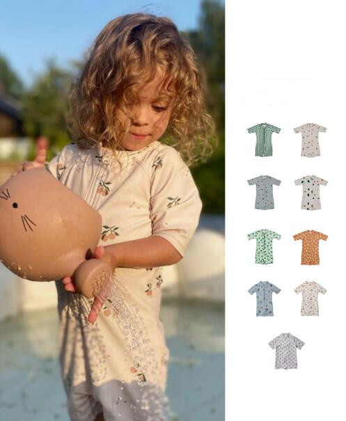 子供服★水着+帽子★速乾★韓国風子供服★キッズ★8色★80-130CM