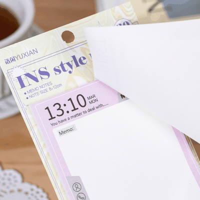 ペーパー素材紙 ミニノート メモ紙 ポストイット シッキーノート 貼り付け付箋 ラベル 30枚入