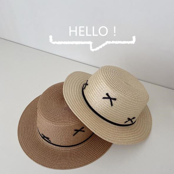「2024」子供用★帽子★麦わら帽子★キッズ★ハット★可愛い★蝶結び★2色