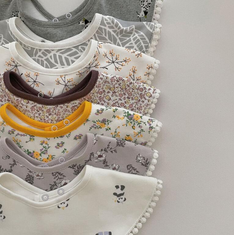 2024★食事用エプロン★花柄★食事用ビブ★涎掛け