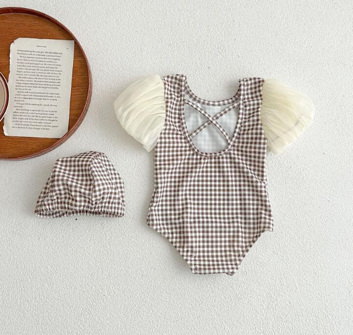 2024★夏新作★韓国風子供服★水着+帽子★66-100CM