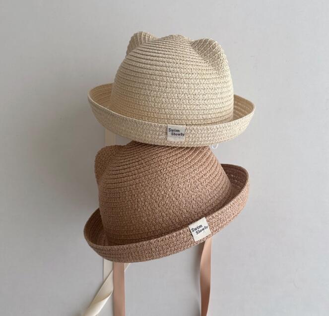 2024年夏新品★子供用★麦わら帽子　ハット★2色選べ