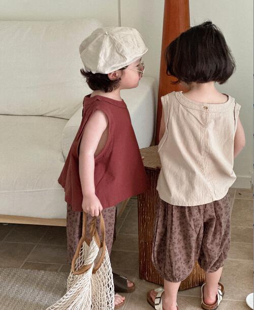 「2024」子供服★トップス+パンツ★セットアップ★キッズ★男女兼用★2色★90-140CM