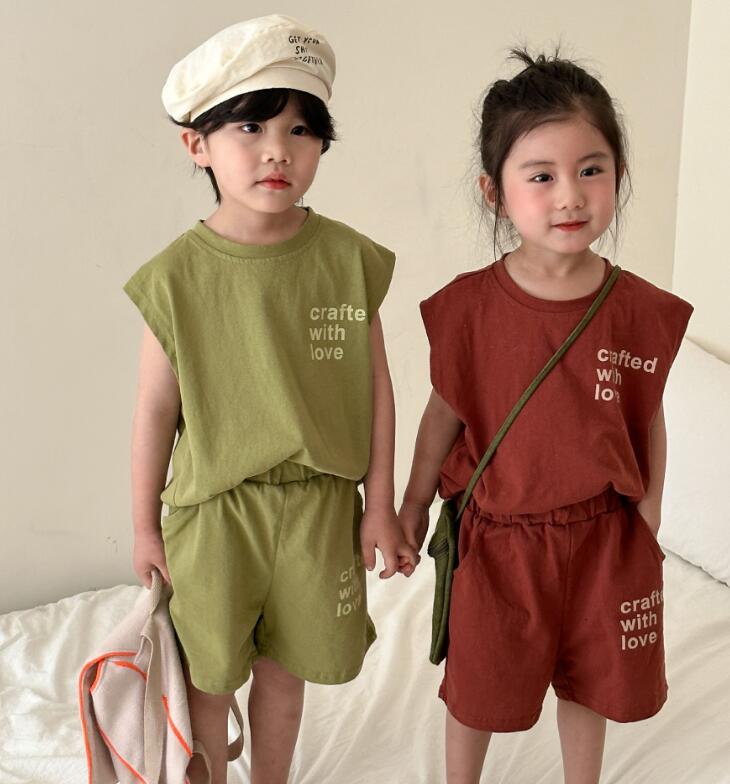 2024★夏新作★韓国風子供服★トップス+ズボン★2色80-150CM