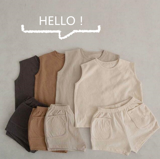 「2024」子供服★トップス+パンツ★セットアップ★韓国風子供服★ベビー★4色★73-100CM