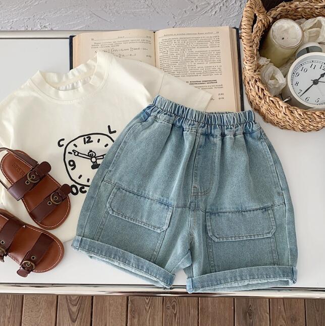 「2024」子供服★ボトムス★ジーンズ★ハーフパンツ★韓国風子供服★キッズ★80-130CM