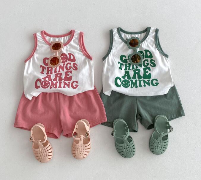 2024夏★子供服　トップス+ズボン　セット　80-130cm★2色