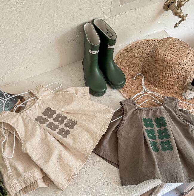 「2024」子供服★トップス+ズボン★セットアップ★韓国風子供服★2色★80-130CM