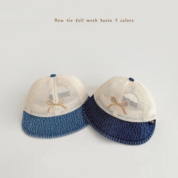 「2024」子供用★帽子★キャップ★ベビー★ハット★蝶結び★韓国風★3色