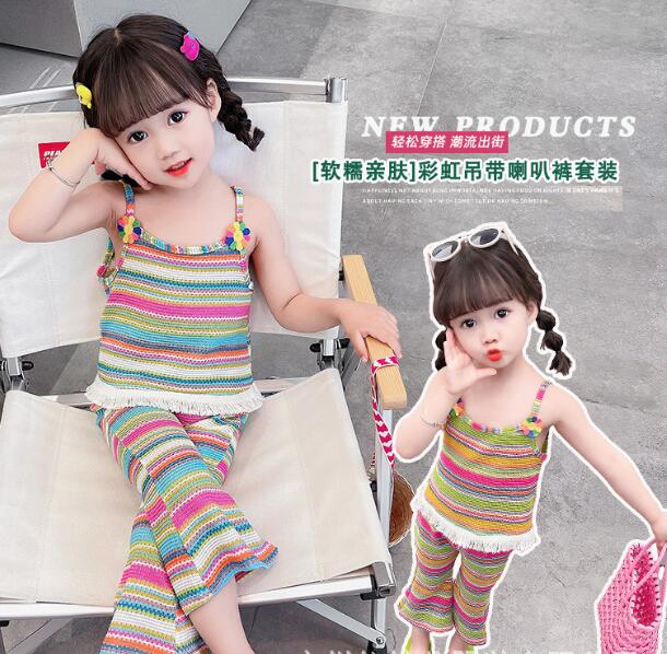 2024夏新品★子供服　トップス+ズボン　セット★90-140cm★2色