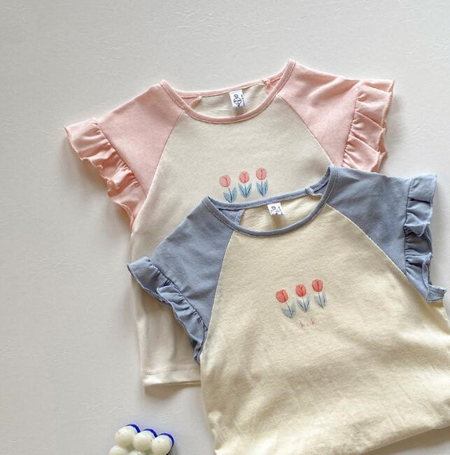 「2024」子供服★トップス★Tシャツ★韓国風子供服★2色★90-130CM