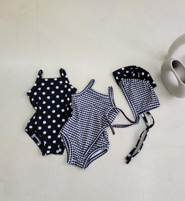 2024★夏新作★韓国風ベビー服★水着+帽子★4色66-100CM