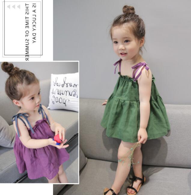 2024新品★子供服　ワンピース★タグ7-15★2色