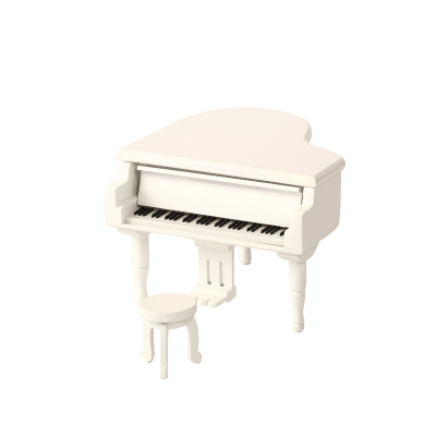 ミニチュア 1:12dollhouse ドールハウス用家具 フィギュア ぬい撮 ドール撮影 ピアノ+ベンチ 腰かけ 微風景