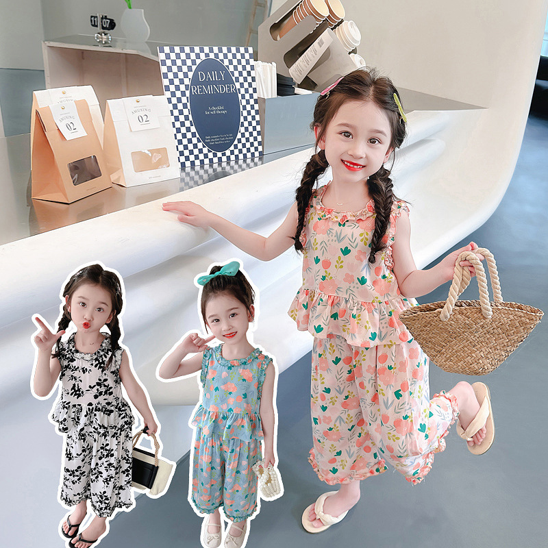 2024★夏新作★韓国風ベビー服★トップス+ズボン★90cm〜140cm 3色