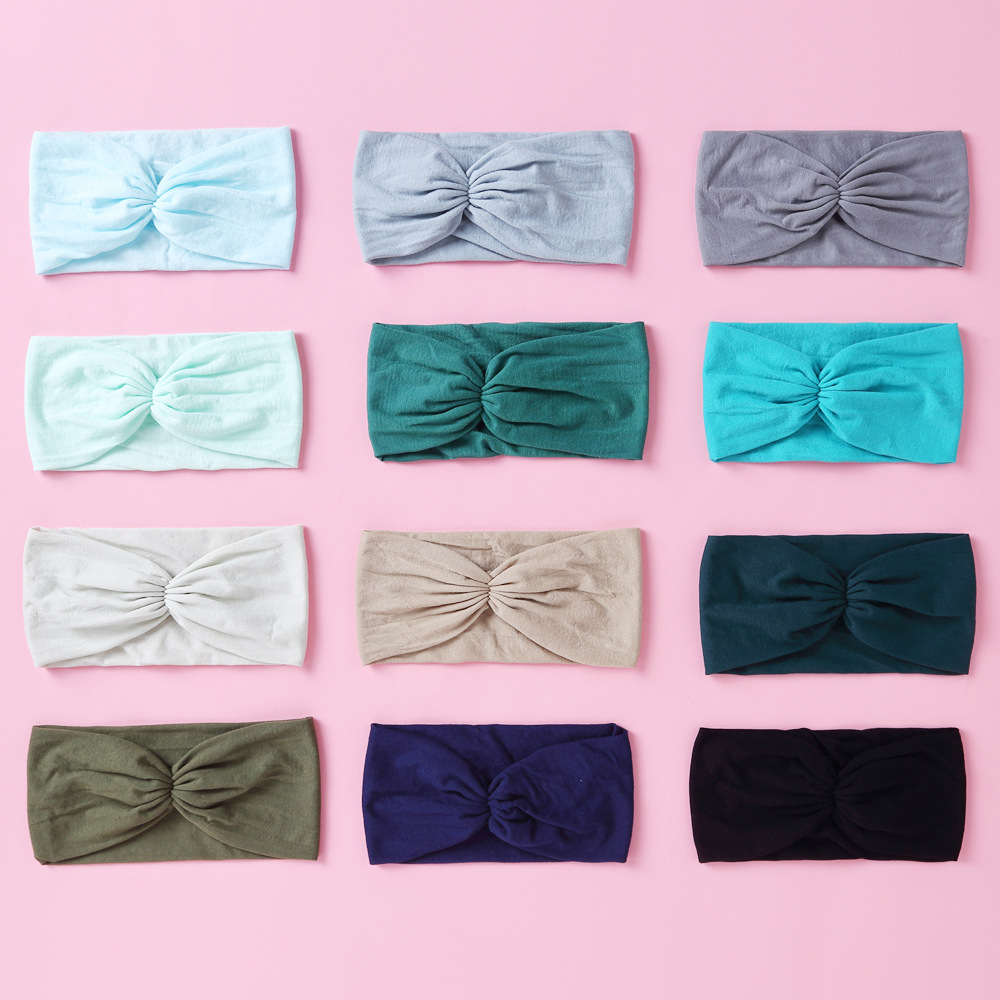 ベビー用★ヘアバンド★髪飾り★子供用★ヘアアクセサリー★無地★35色