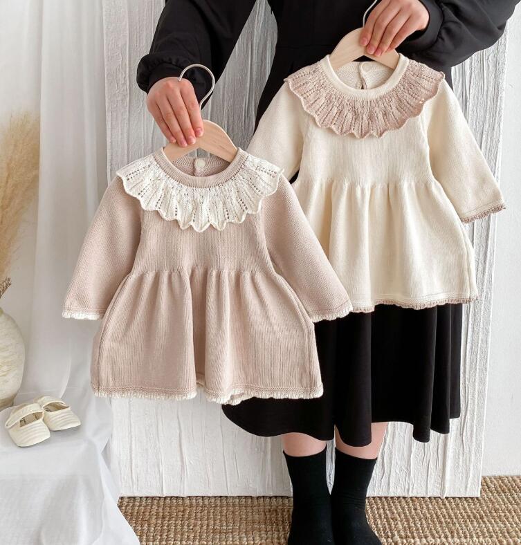 2024秋新品★子供服　ニットワンピース★73CM〜110cm 2色