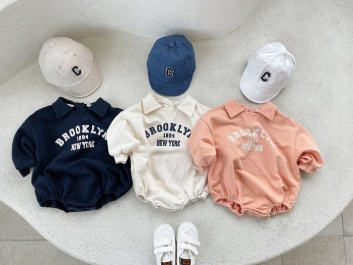 2024★春秋新作★韓国風ベビー服★ロンパース★66cm〜100cm 3色