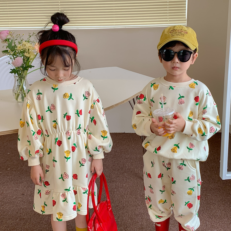 「2024」子供服★ワンピース★セットアップ★韓国風子供服★2色7#〜15#