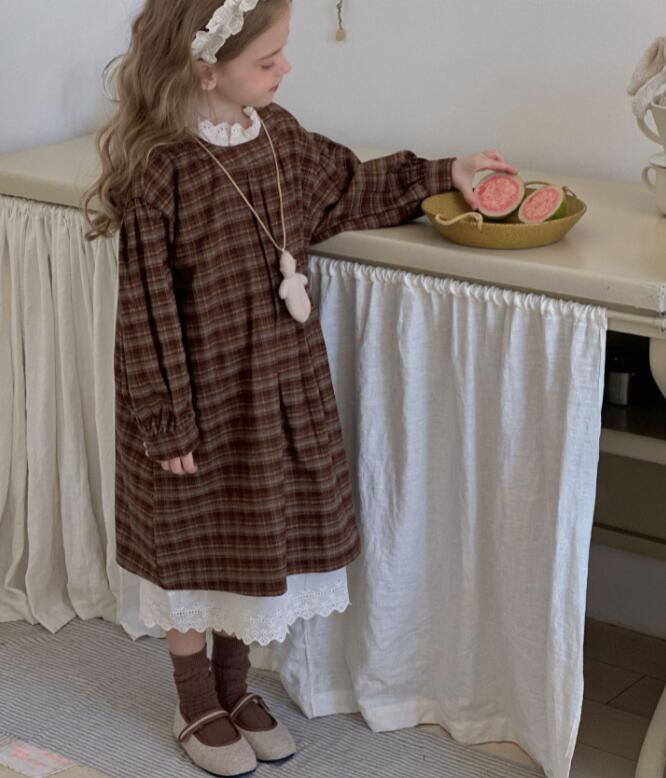 2024秋冬新品HL★子供服　ワンピース★90cm〜140cm