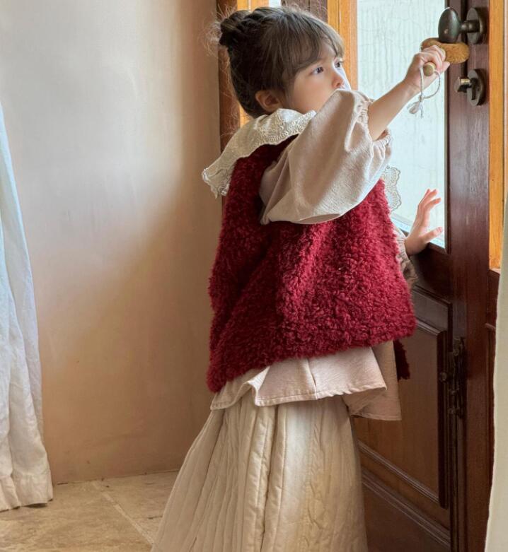 2024秋冬新作J★子供服 　ベストコート★90cm〜140cm