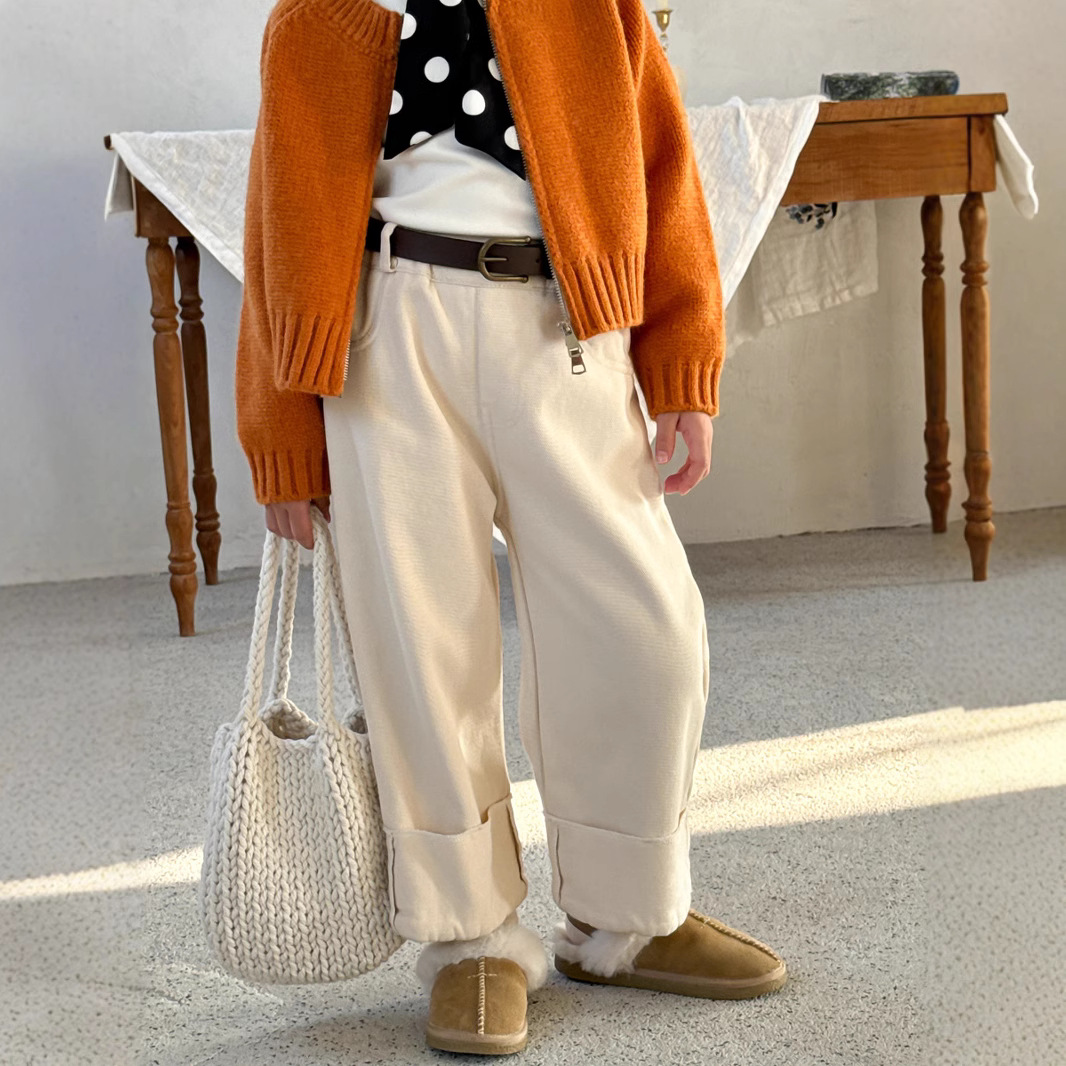 2024秋冬新品Y★子供服　ズボン  ベルト付き★90cm〜150cm