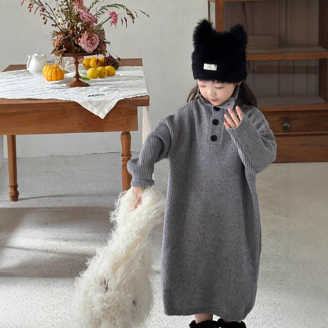 「2024」子供服★ニット★ワンピース★韓国風子供服★90cm〜150cm