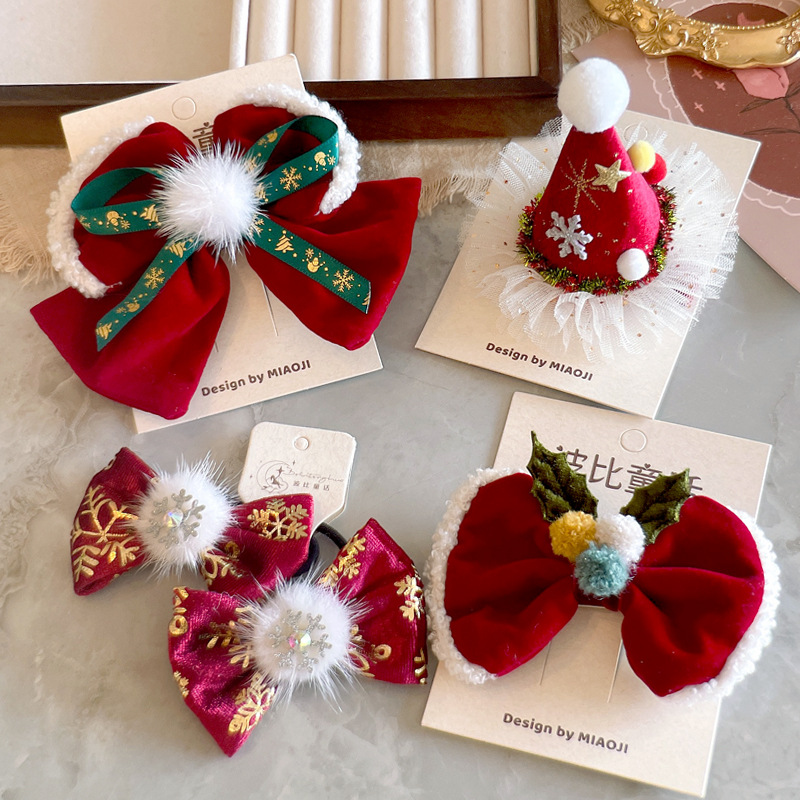クリスマス髪飾り★子供用髪飾り　ヘアビン★アクセサリー★