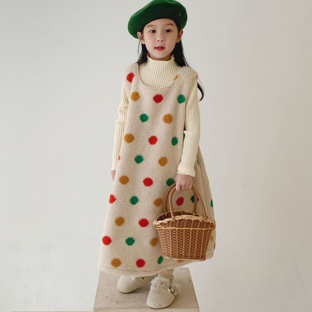2024秋冬新品★子供服　ベストワンピース★90cm〜150cm
