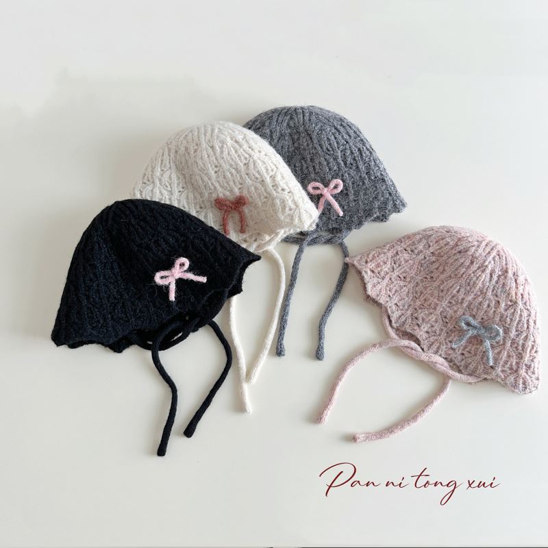 「2024」帽子★ニット帽子★バケットハット★防寒★女の子★蝶結び★5色