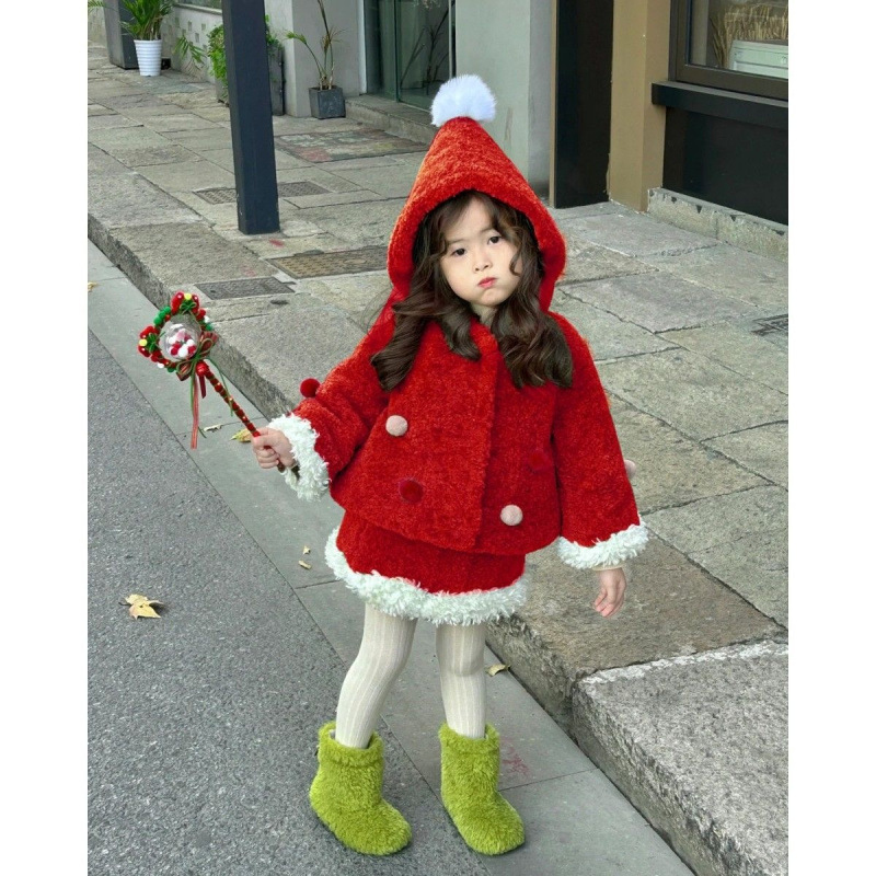 2024冬新作★子供服　クリスマス服　セットアップ★80cm〜140cm