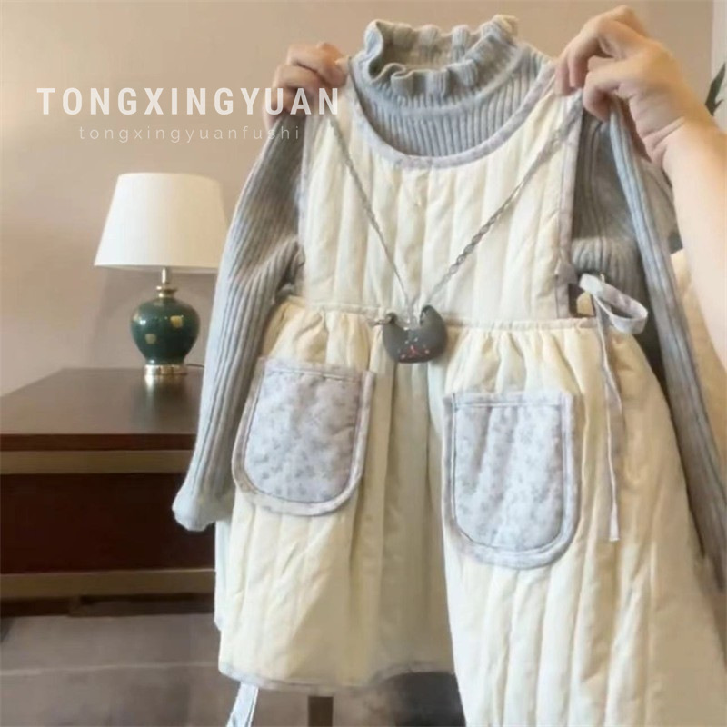 「2024」子供服★ニットシャツ+ワンピース★セットアップ★韓国風子供服★80cm〜130cm