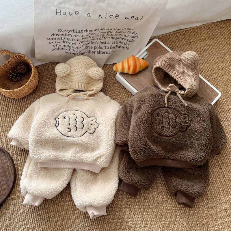 「2024」子供服★トップス+ズボン★セットアップ★暖かい★韓国風子供服★2色73cm〜110cm