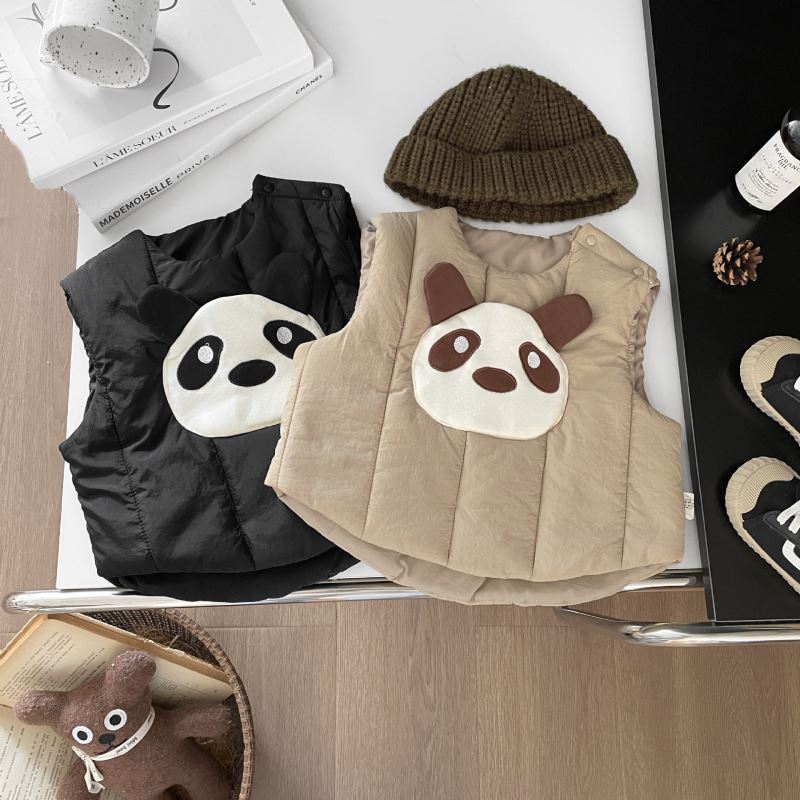 「2024」子供服★トップス★チョッキ★ベスト★パンダ★韓国風子供服★2色73cm〜110cm