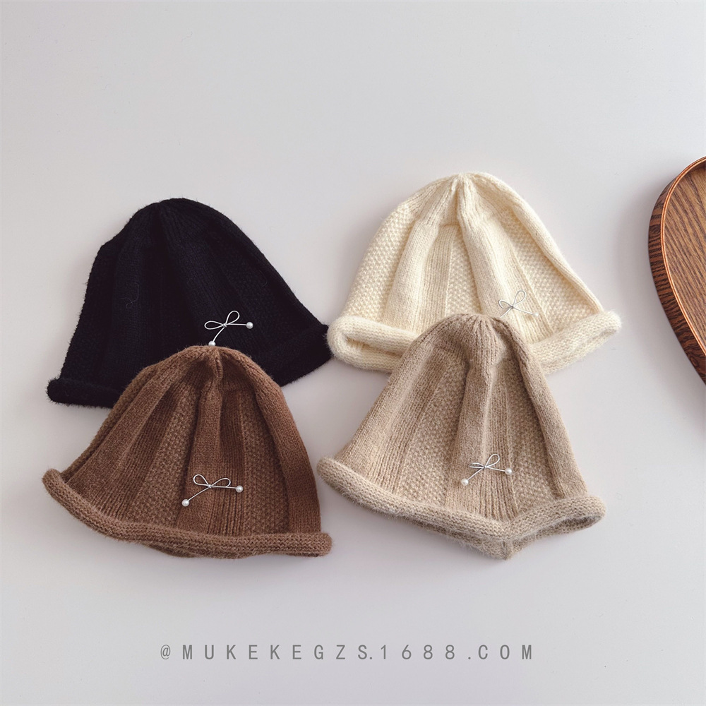 「2024」子供用★帽子★ニット帽子★バケットハット★キッズ★防寒★暖かい★4色