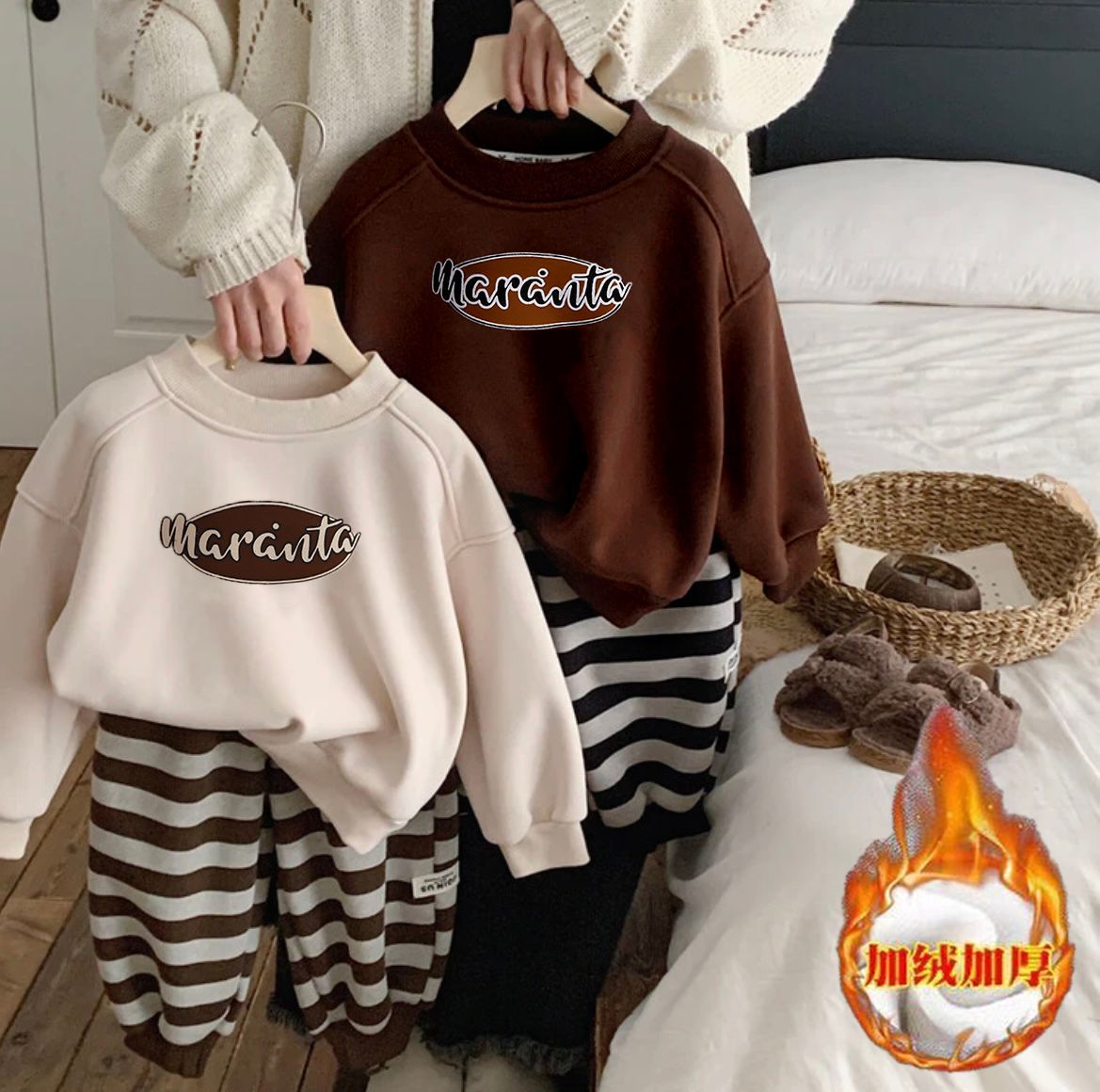 2024★秋冬新作★韓国風子供服★裏起毛★トレーナー★80cm〜140cm 2色