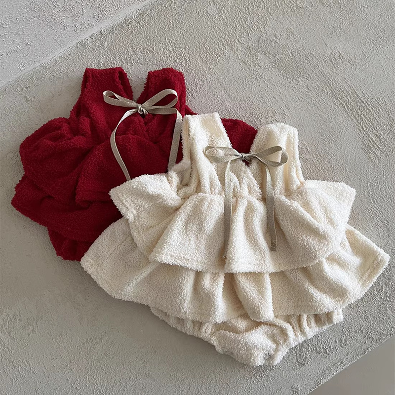 2024新入荷h★ベビー服　ロンパース+帽子★65cm〜90cm 2色