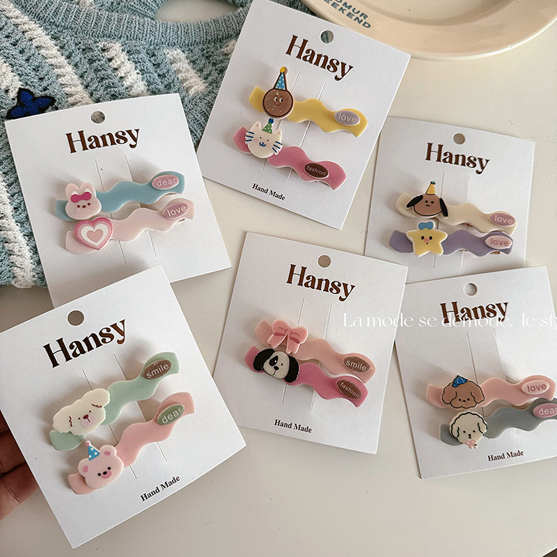 雑貨★子供用髪飾り　ヘアビン★アクセサリー★6色