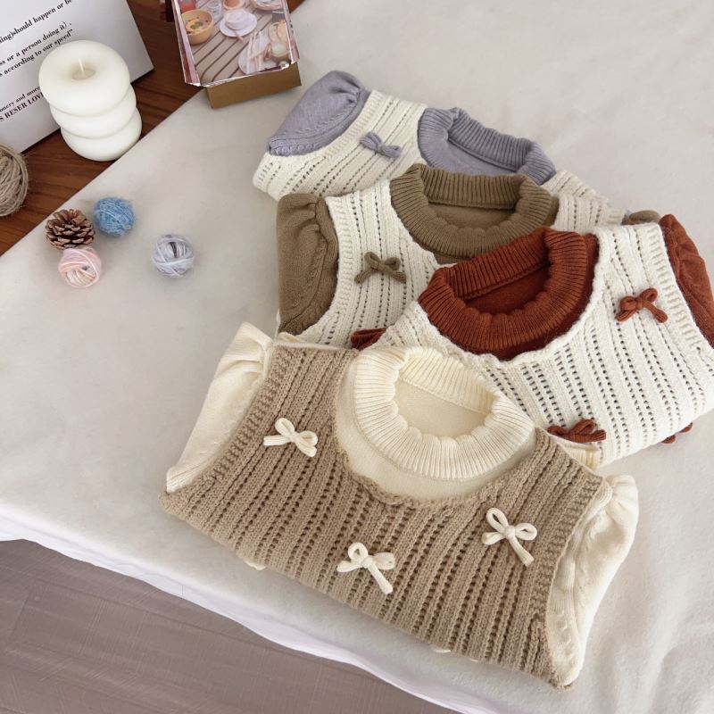 「2024」子供服★トップス★ニット★セーター★韓国風子供服★4色90cm〜130cm