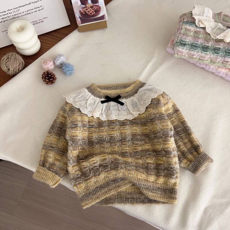 「2024」子供服★トップス★ニット★セーター★韓国風子供服★3色90cm〜130cm