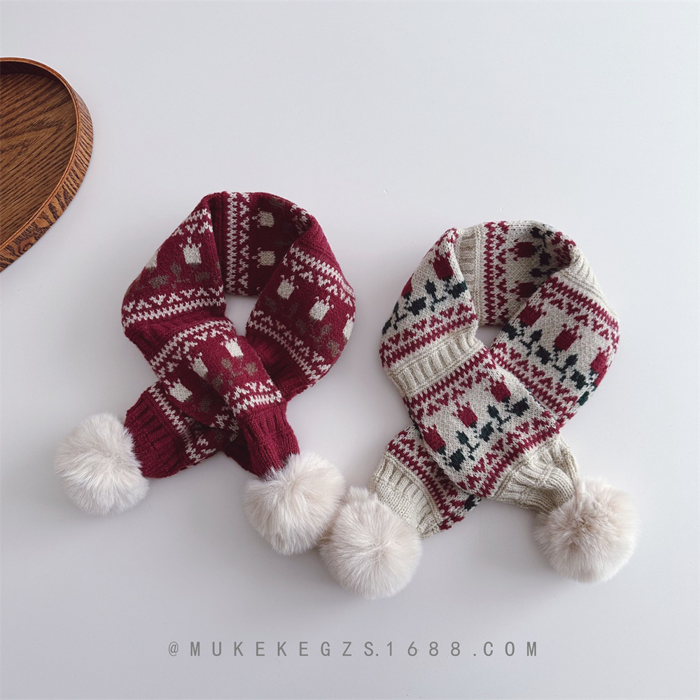 「2024」★子供用★マフラー★防寒★襟巻き★ネックウォーマー★キッズ★暖かい★7色