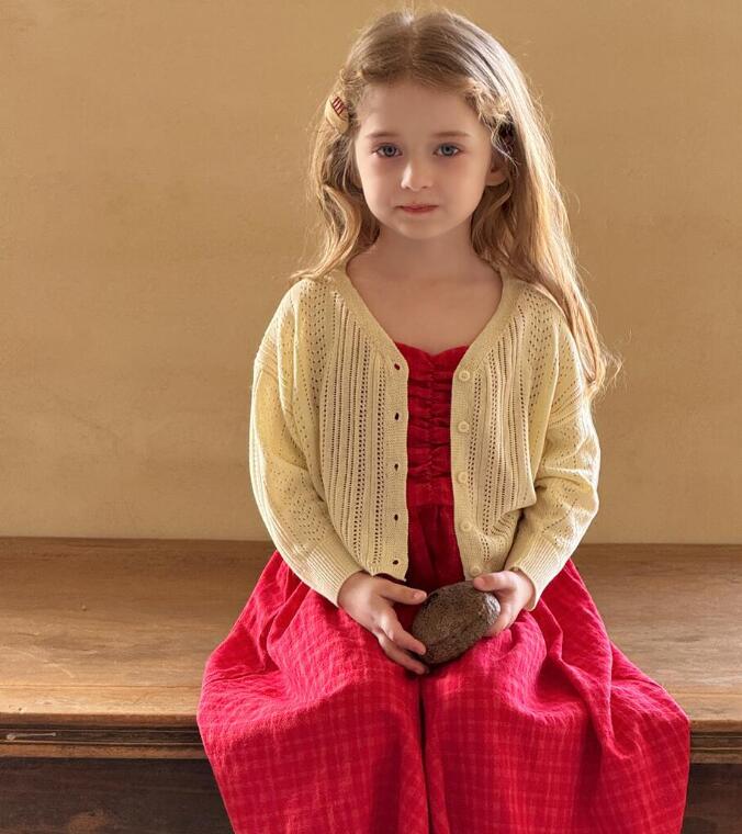 2025春新品J★子供服 　日焼け止めカーディガン★90cm〜140cm 2色